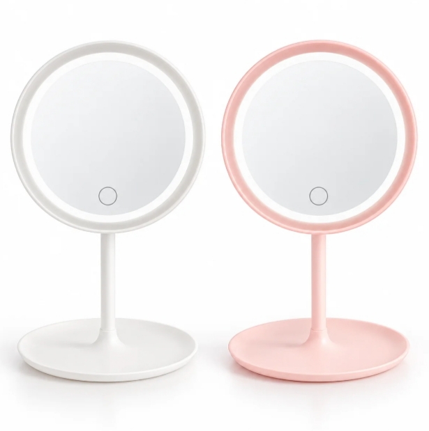 آینه آرایشی LED رومیزی لمسی