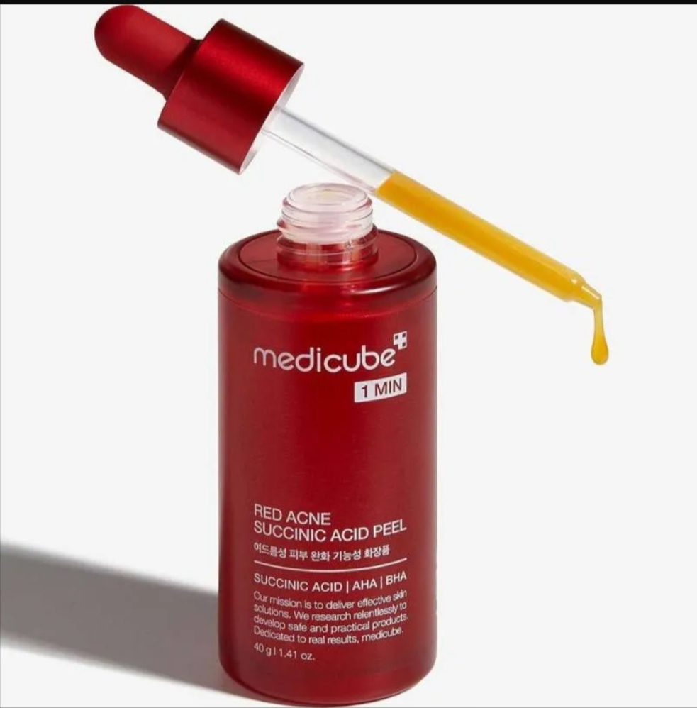 سرم پاک‌کننده و ضدجوش کره ای مدی‌کیوب مدل Red Succinic Acid