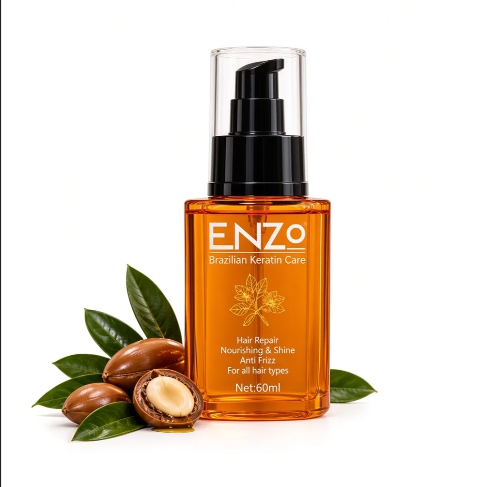 روغن مو کراتینه انزو مدل Brazilian Keratin Care
